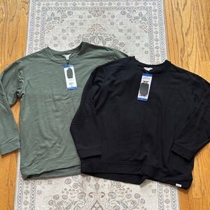 Orvis Cozy Pullover Sweatshirt Green and Black